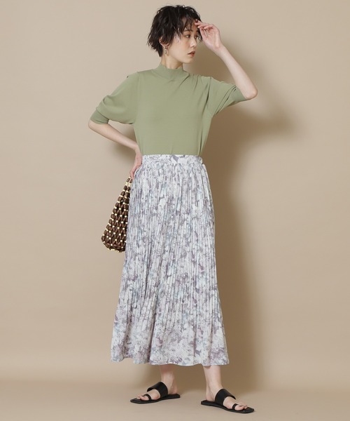 N.(N. Natural Beauty Basic)(エヌエヌナチュラルビューティーベーシック)の「◆フラワーケシプリーツスカート(スカート・レディース・グレー系/グリーン系/ピンク系・MEDIUM)」の5枚目の写真