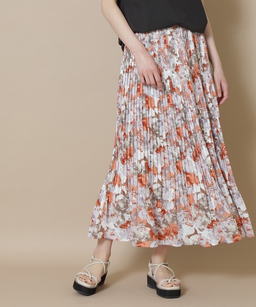 N.(N. Natural Beauty Basic)(エヌエヌナチュラルビューティーベーシック)の「◆フラワーケシプリーツスカート(スカート・レディース・グレー系/グリーン系/ピンク系・MEDIUM)」の10枚目の写真