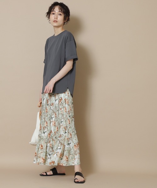 N.(N. Natural Beauty Basic)(エヌエヌナチュラルビューティーベーシック)の「◆フラワーケシプリーツスカート(スカート・レディース・グレー系/グリーン系/ピンク系・MEDIUM)」の9枚目の写真