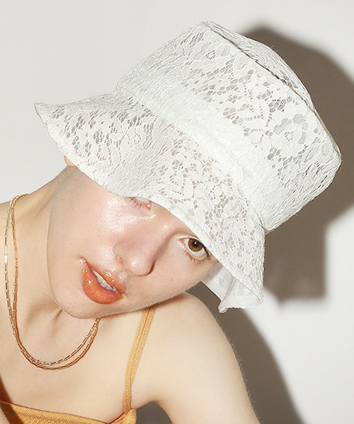 Casselini（キャセリーニ）の「レースハット（ハット・レディース・ホワイト/ラベンダー/ミント/ブラック・FREE）」の11枚目の写真