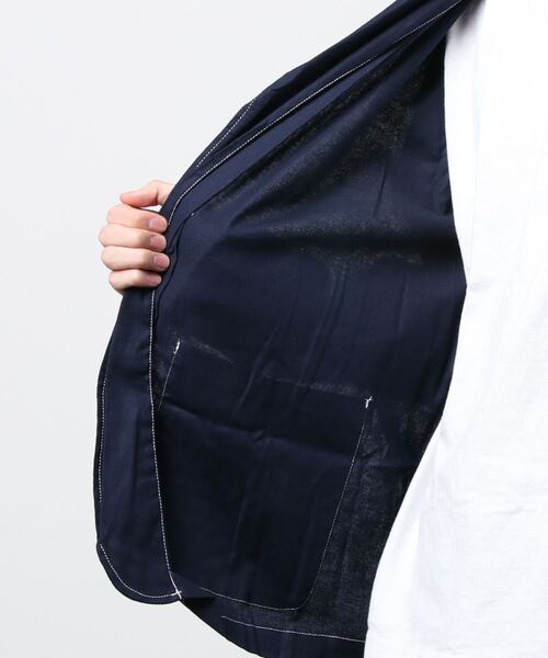 Burner(バーナー)の「【BURNER SELECT】綿麻ストレッチラペルトカバーオール(ステッチ配色)(カバーオール・メンズ・ベージュ/ブラック/キナリ/カーキ/ネイビー・XL/L/M)」の7枚目の写真