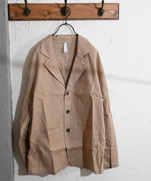 Burner(バーナー)の「【BURNER SELECT】綿麻ストレッチラペルトカバーオール(ステッチ配色)(カバーオール・メンズ・ベージュ/ブラック/キナリ/カーキ/ネイビー・XL/L/M)」の3枚目の写真