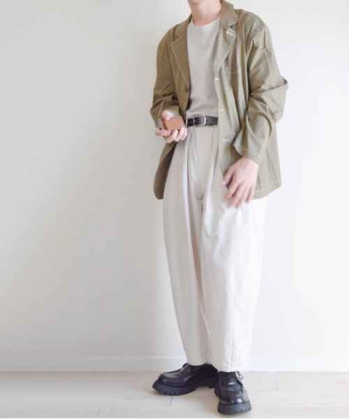 Burner(バーナー)の「【BURNER SELECT】綿麻ストレッチラペルトカバーオール(ステッチ配色)(カバーオール・メンズ・ベージュ/ブラック/キナリ/カーキ/ネイビー・XL/L/M)」の17枚目の写真