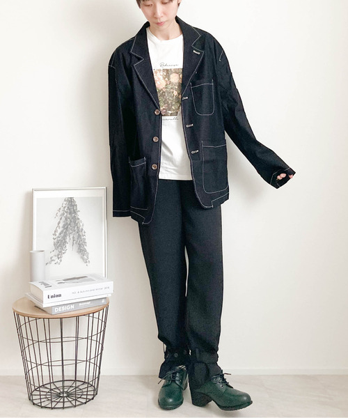 Burner(バーナー)の「【BURNER SELECT】綿麻ストレッチラペルトカバーオール(ステッチ配色)(カバーオール・メンズ・ベージュ/ブラック/キナリ/カーキ/ネイビー・XL/L/M)」の16枚目の写真