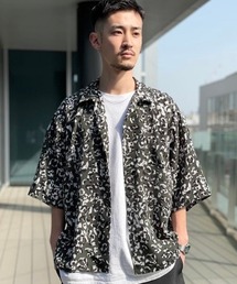 BEAMS | BEAMS / プリント ルーズ オープン カラーシャツ(シャツ/ブラウス)