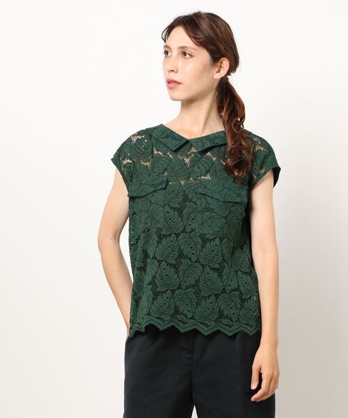 FELLINI（フェリーニ）の「レースブラウス（シャツ/ブラウス・レディース・ブラック/ブラウン/グリーン・M）」の3枚目の写真