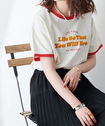 DISCOAT | リンガーロゴプリントTシャツ(Tシャツ/カットソー)