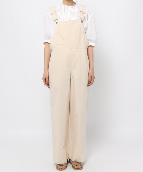 studio CLIP（スタディオクリップ）の「【低身長向けアイテム/WEB限定】コットンクロスワークサロペット（サロペット/オーバーオール・レディース・ブラック/ライトベージュ・FREE）」の10枚目の写真