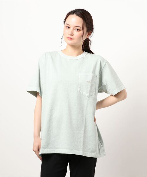 THE NORTH FACE PURPLE LABEL（ザ ノースフェイス パープルレーベル）の「【THE NORTH FACE PPL】TNF PPL 7OZ PIGMENT DIE H/S ポケットTシャツ◆（Tシャツ/カットソー・レディース・ブラック/ベージュ系その他/サファリグリーン/ピンク・MEDIUM）」の8枚目の写真