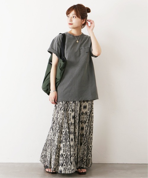 THE NORTH FACE PURPLE LABEL（ザ ノースフェイス パープルレーベル）の「【THE NORTH FACE PPL】TNF PPL 7OZ PIGMENT DIE H/S ポケットTシャツ◆（Tシャツ/カットソー・レディース・ブラック/ベージュ系その他/サファリグリーン/ピンク・MEDIUM）」の15枚目の写真