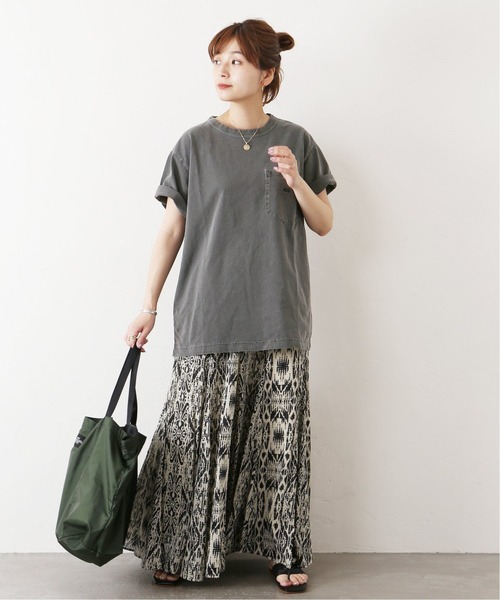 THE NORTH FACE PURPLE LABEL（ザ ノースフェイス パープルレーベル）の「【THE NORTH FACE PPL】TNF PPL 7OZ PIGMENT DIE H/S ポケットTシャツ◆（Tシャツ/カットソー・レディース・ブラック/ベージュ系その他/サファリグリーン/ピンク・MEDIUM）」の9枚目の写真