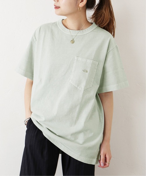 THE NORTH FACE PURPLE LABEL（ザ ノースフェイス パープルレーベル）の「【THE NORTH FACE PPL】TNF PPL 7OZ PIGMENT DIE H/S ポケットTシャツ◆（Tシャツ/カットソー・レディース・ブラック/ベージュ系その他/サファリグリーン/ピンク・MEDIUM）」の16枚目の写真