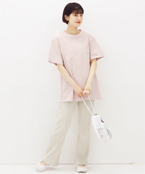 THE NORTH FACE PURPLE LABEL（ザ ノースフェイス パープルレーベル）の「【THE NORTH FACE PPL】TNF PPL 7OZ PIGMENT DIE H/S ポケットTシャツ◆（Tシャツ/カットソー・レディース・ブラック/ベージュ系その他/サファリグリーン/ピンク・MEDIUM）」の5枚目の写真