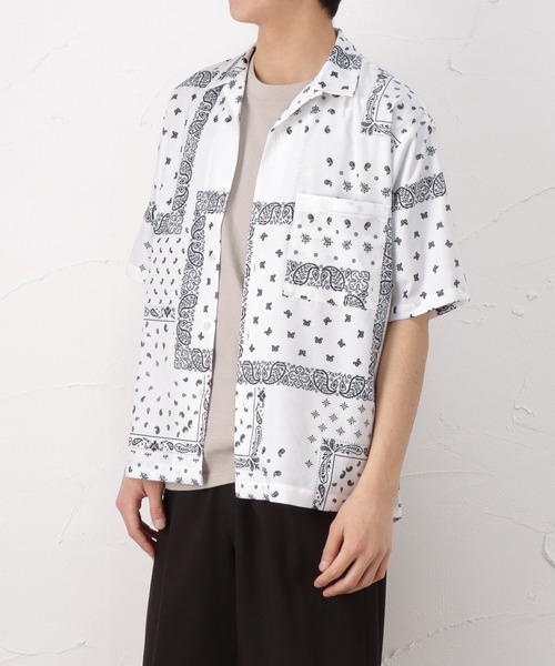 セール】バンダナ柄オープンカラーシャツ（シャツ/ブラウス）｜URBAN