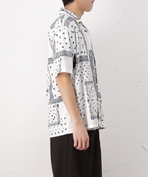 お値下げ！HORN GARMENT バンダナ柄シャツ 新同品）VANSON（バンソン）バンダナ柄 半袖シャツ XL