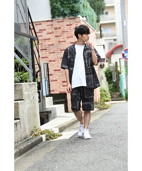 セール】バンダナ柄オープンカラーシャツ（シャツ/ブラウス）｜URBAN