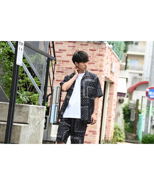 セール】バンダナ柄オープンカラーシャツ（シャツ/ブラウス