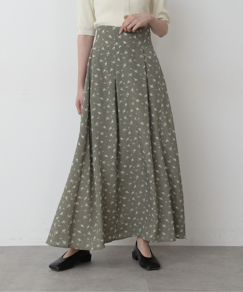 FREE'S MART（フリーズマート）の「【Sシリーズ対応】レトロフラワーマキシスカート（スカート・レディース・ブラック系その他/ホワイト系その他/グリーン系その他3・SMALL/MEDIUM）」の3枚目の写真