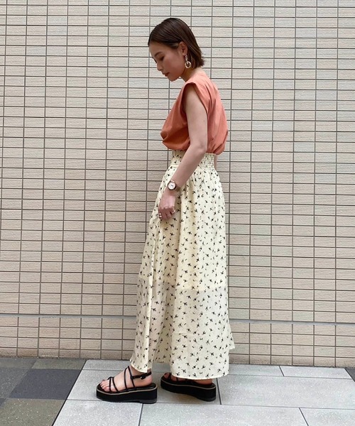 FREE'S MART（フリーズマート）の「【Sシリーズ対応】レトロフラワーマキシスカート（スカート・レディース・ブラック系その他/ホワイト系その他/グリーン系その他3・SMALL/MEDIUM）」の21枚目の写真