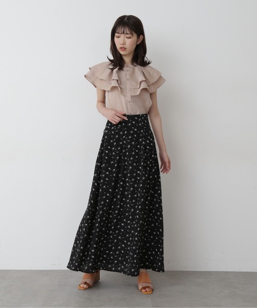 FREE'S MART（フリーズマート）の「【Sシリーズ対応】レトロフラワーマキシスカート（スカート・レディース・ブラック系その他/ホワイト系その他/グリーン系その他3・SMALL/MEDIUM）」の19枚目の写真