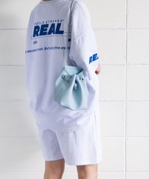 【ポーチ付】スムースレザー巾着ハンドバッグ【数量限定販売】
