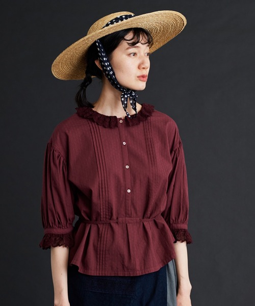 Malle（マル）の「malle 製品染め レースブラウス（シャツ/ブラウス 