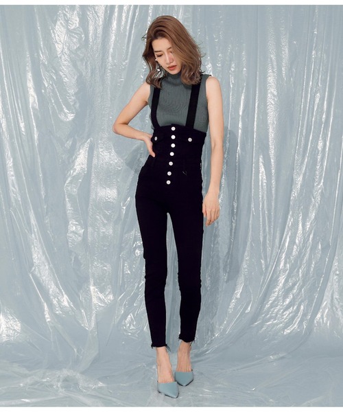 ANAP(アナップ)の「リブプチハイノースリトップス(Tシャツ/カットソー・レディース・ブラック/ブルー/グレイッシュベージュ/オフホワイト・FREE)」の15枚目の写真