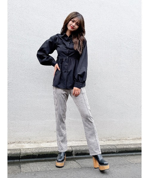 ENVYM（アンビー）の「ジャガードストレートＰＴ（その他パンツ・レディース・ベージュ/グレー・FREE）」の5枚目の写真