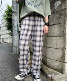 WEGO | WEGO/オンブレチェック ルーズイージーパンツ(スラックス)