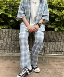 WEGO | WEGO/オンブレチェック ルーズイージーパンツ(スラックス)