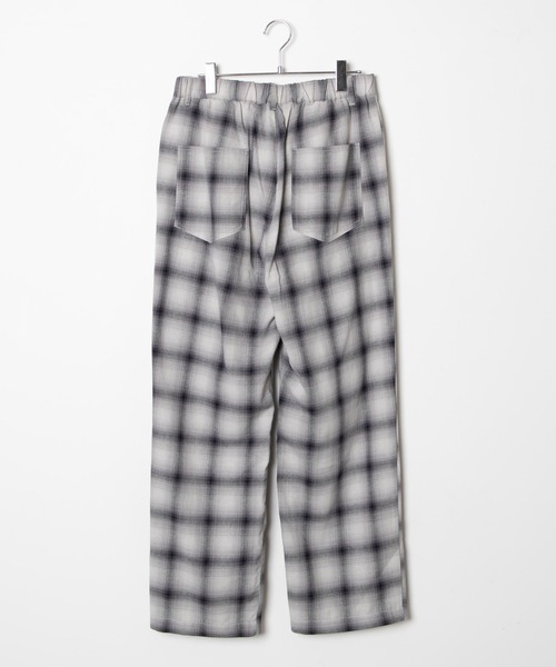 WEGO（ウィゴー）の「WEGO/オンブレチェック ルーズイージーパンツ（スラックス・メンズ・ネイビー/サックスブルー・MEDIUM/LARGE）」の3枚目の写真