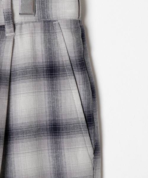 WEGO（ウィゴー）の「WEGO/オンブレチェック ルーズイージーパンツ（スラックス・メンズ・ネイビー/サックスブルー・MEDIUM/LARGE）」の5枚目の写真