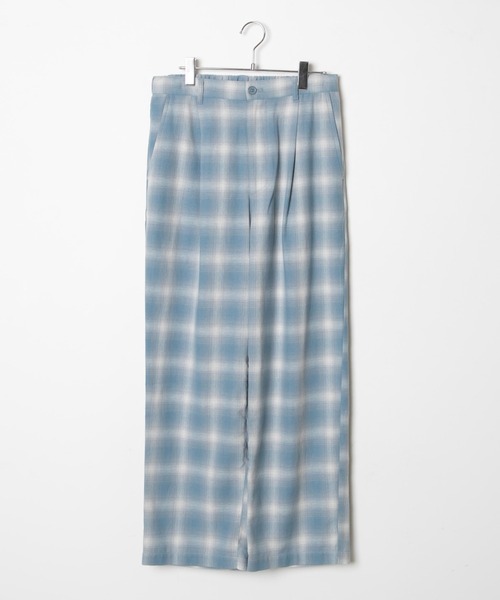 WEGO（ウィゴー）の「WEGO/オンブレチェック ルーズイージーパンツ（スラックス・メンズ・ネイビー/サックスブルー・MEDIUM/LARGE）」の14枚目の写真