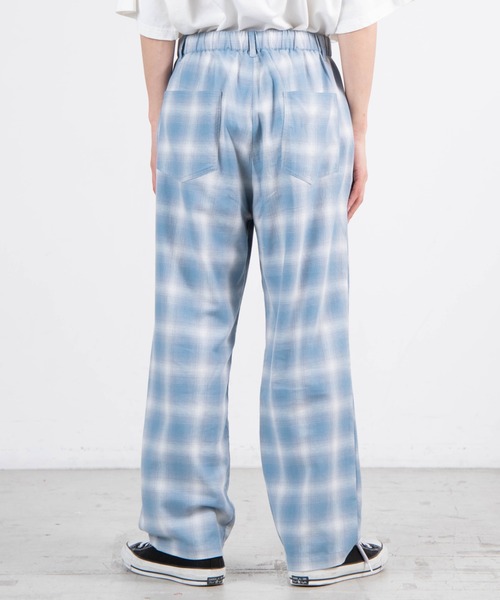 WEGO（ウィゴー）の「WEGO/オンブレチェック ルーズイージーパンツ（スラックス・メンズ・ネイビー/サックスブルー・MEDIUM/LARGE）」の15枚目の写真