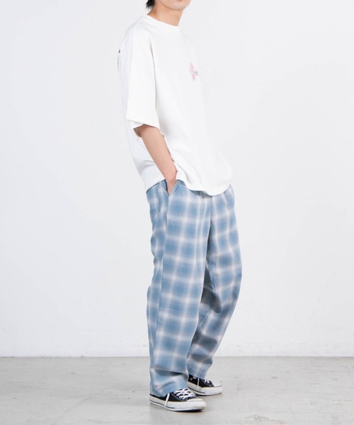 WEGO（ウィゴー）の「WEGO/オンブレチェック ルーズイージーパンツ（スラックス・メンズ・ネイビー/サックスブルー・MEDIUM/LARGE）」の18枚目の写真