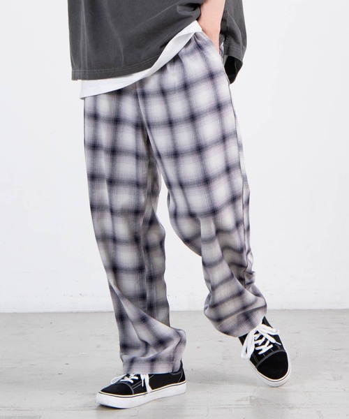 WEGO（ウィゴー）の「WEGO/オンブレチェック ルーズイージーパンツ（スラックス・メンズ・ネイビー/サックスブルー・MEDIUM/LARGE）」の21枚目の写真