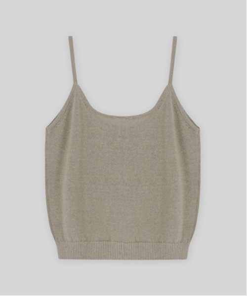 Moia（モイア）の「【Moia】ROUND SLEEVELESS / モイア ラウンド スリーブレス タンクトップ（キャミソール・レディース・ナチュラル/カーキ/ブラック・FREE）」の3枚目の写真