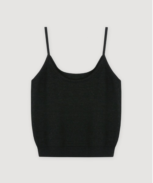 Moia（モイア）の「【Moia】ROUND SLEEVELESS / モイア ラウンド スリーブレス タンクトップ（キャミソール・レディース・ナチュラル/カーキ/ブラック・FREE）」の5枚目の写真