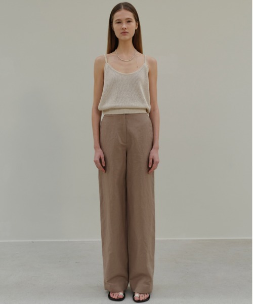 Moia（モイア）の「【Moia】ROUND SLEEVELESS / モイア ラウンド スリーブレス タンクトップ（キャミソール・レディース・ナチュラル/カーキ/ブラック・FREE）」の13枚目の写真