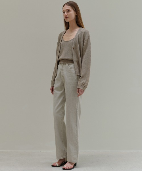 Moia（モイア）の「【Moia】ROUND SLEEVELESS / モイア ラウンド スリーブレス タンクトップ（キャミソール・レディース・ナチュラル/カーキ/ブラック・FREE）」の21枚目の写真