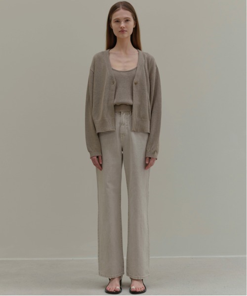 Moia（モイア）の「【Moia】ROUND SLEEVELESS / モイア ラウンド スリーブレス タンクトップ（キャミソール・レディース・ナチュラル/カーキ/ブラック・FREE）」の20枚目の写真