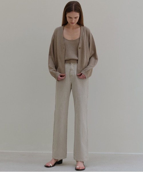 Moia（モイア）の「【Moia】ROUND SLEEVELESS / モイア ラウンド スリーブレス タンクトップ（キャミソール・レディース・ナチュラル/カーキ/ブラック・FREE）」の22枚目の写真