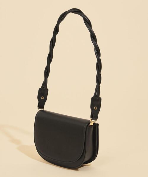 BEAUTY&YOUTH UNITED ARROWS(ビューティーアンドユースユナイテッドアローズ)の「フラップツイストショルダーバッグ -2WAY- ∴(ショルダーバッグ・レディース・ブラック/ライム・FREE)」の9枚目の写真