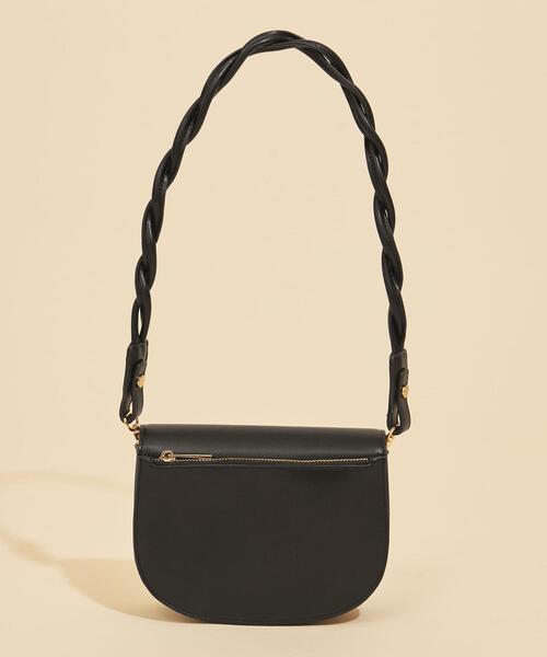 BEAUTY&YOUTH UNITED ARROWS(ビューティーアンドユースユナイテッドアローズ)の「フラップツイストショルダーバッグ -2WAY- ∴(ショルダーバッグ・レディース・ブラック/ライム・FREE)」の3枚目の写真