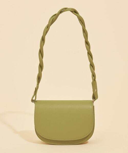 BEAUTY&YOUTH UNITED ARROWS(ビューティーアンドユースユナイテッドアローズ)の「フラップツイストショルダーバッグ -2WAY- ∴(ショルダーバッグ・レディース・ブラック/ライム・FREE)」の20枚目の写真