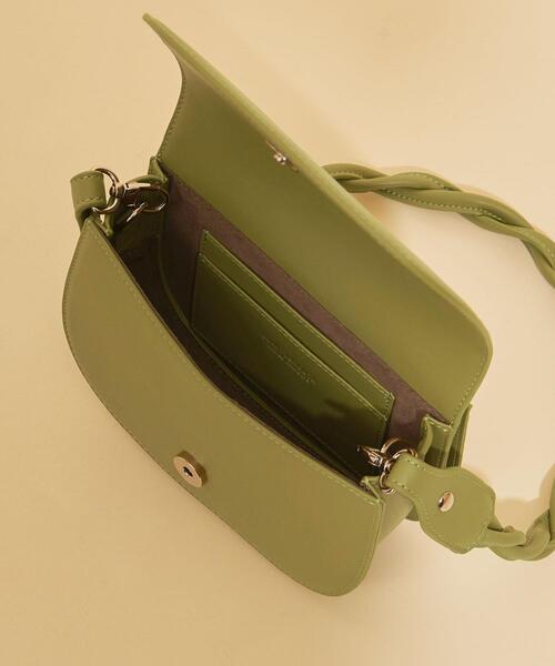 BEAUTY&YOUTH UNITED ARROWS(ビューティーアンドユースユナイテッドアローズ)の「フラップツイストショルダーバッグ -2WAY- ∴(ショルダーバッグ・レディース・ブラック/ライム・FREE)」の15枚目の写真