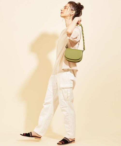 BEAUTY&YOUTH UNITED ARROWS(ビューティーアンドユースユナイテッドアローズ)の「フラップツイストショルダーバッグ -2WAY- ∴(ショルダーバッグ・レディース・ブラック/ライム・FREE)」の13枚目の写真