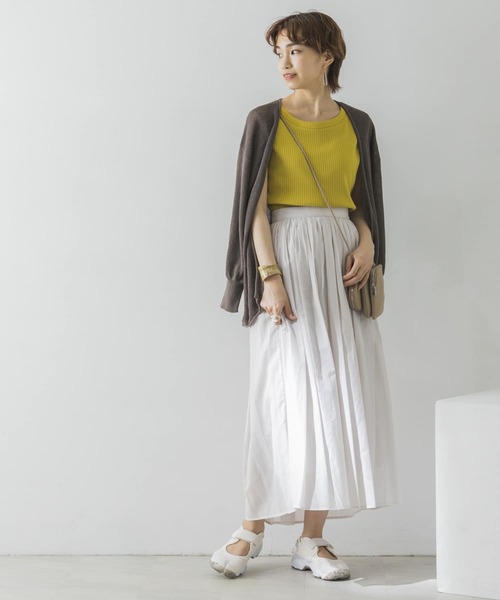 URBAN RESEARCH(アーバンリサーチ)の「ボックスタックエアリーロングスカート(スカート・レディース・オフホワイト/ライトブルー/ブラック/パープル系その他・FREE)」の15枚目の写真