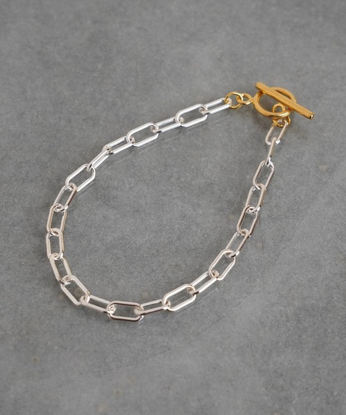 ISOLATION（アイソレーション）の「【ISOLATION / アイソレーション】silver925 Oval Chain Bracelet / オーバルチェーンブレスレット（ブレスレット・レディース・シルバー/シルバー×ゴールド・17cm/19㎝）」の17枚目の写真