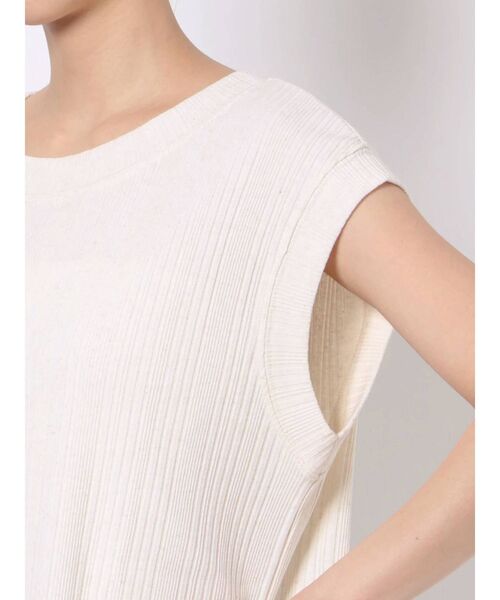 MURUA（ムルーア）の「麻混ナチュラルタンク（Tシャツ/カットソー・レディース・オレンジ/ブラック/アイボリー・FREE）」の18枚目の写真